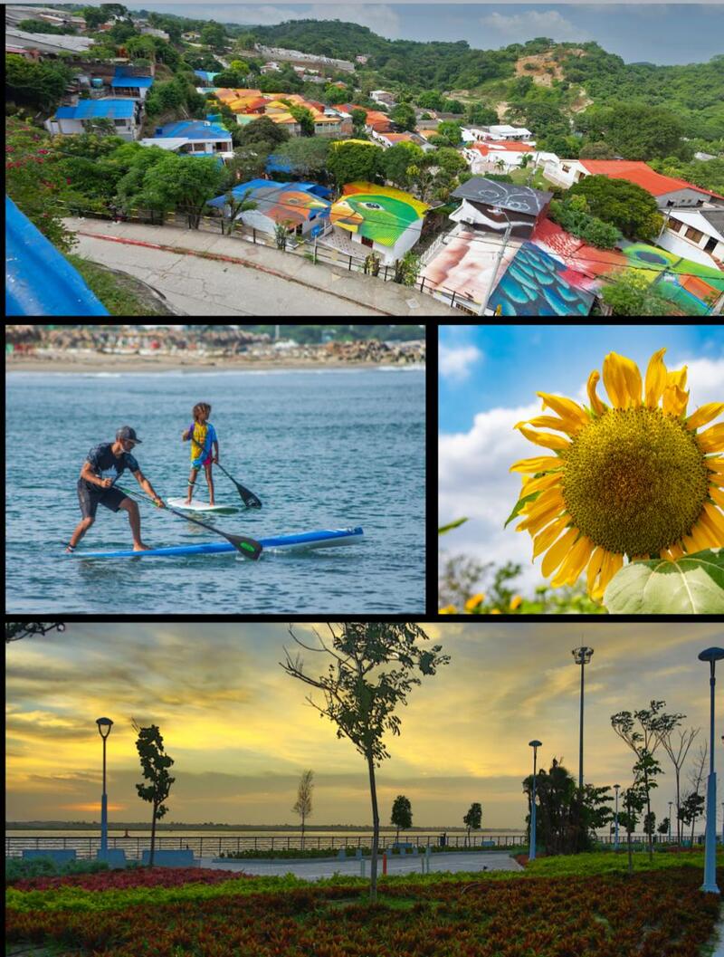 Imagen de mosaico paisajes turísticos